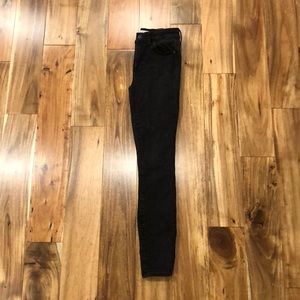 Madewell 9” HR skinny jeans in black frost